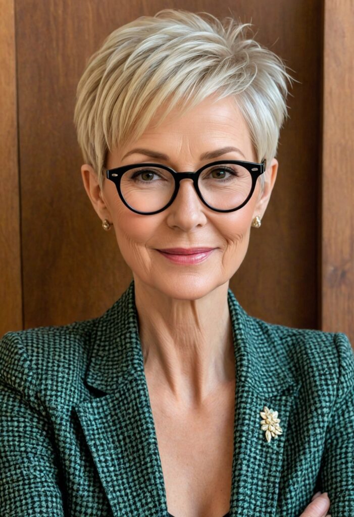 Chic Blonde Pixie Haircut