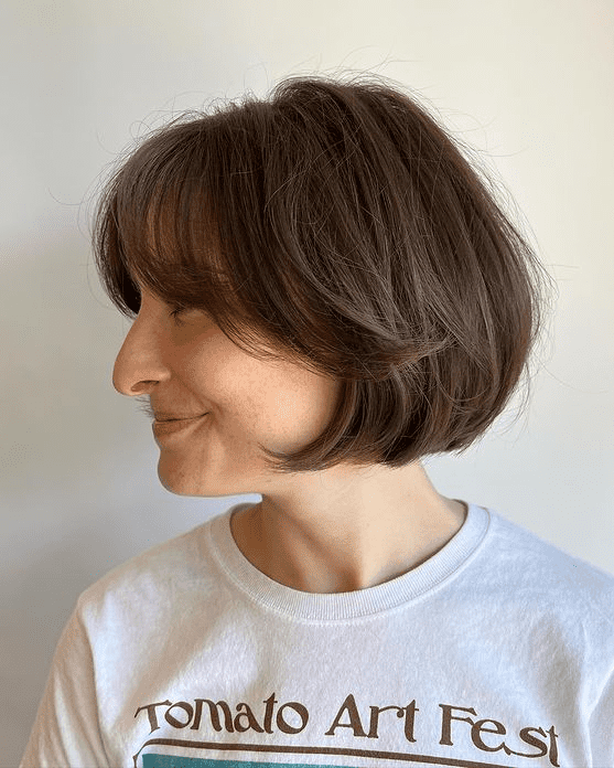 French Bob with Curtain Bangs