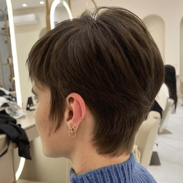 Sleek Pixie with Deep Side Part