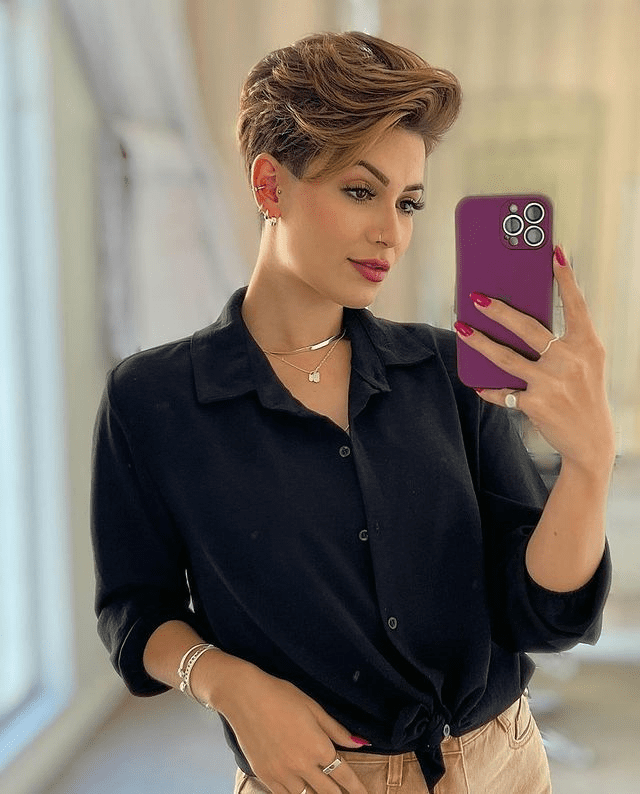 Disconnected Long Pixie Cut