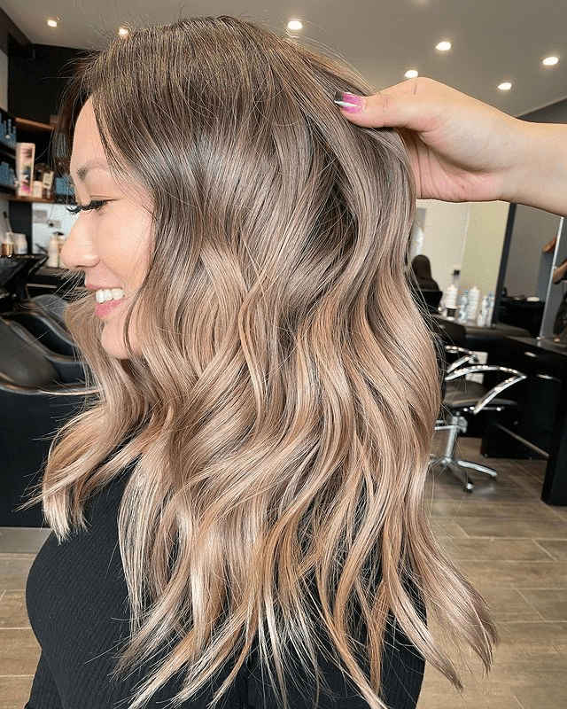 Caramel Beige Blonde Ombre