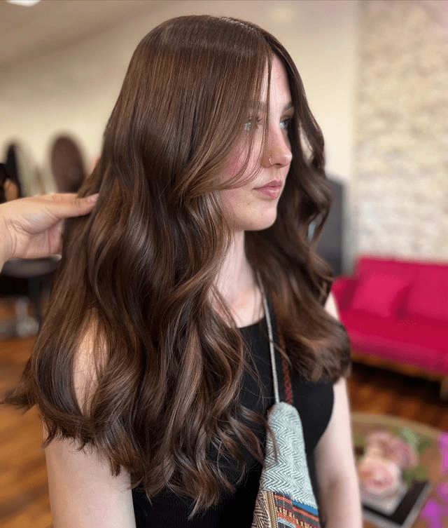 Dimensional Caramel Brown Balayage