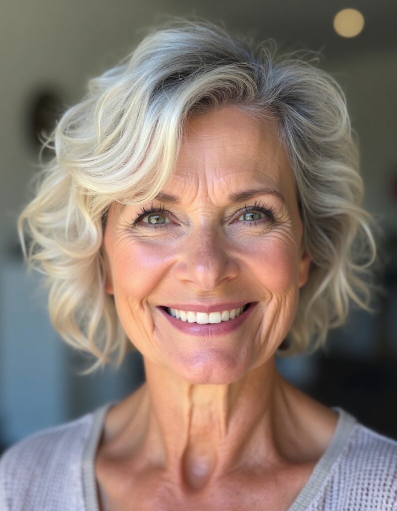 Dynamic Waves hairstyle for women over 60